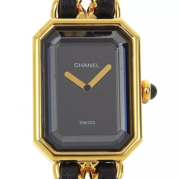 CHANEL Premiere S Watches H0001 blackDial Plated Gold/leather Quartz Analo... - Picture 3 of 16
